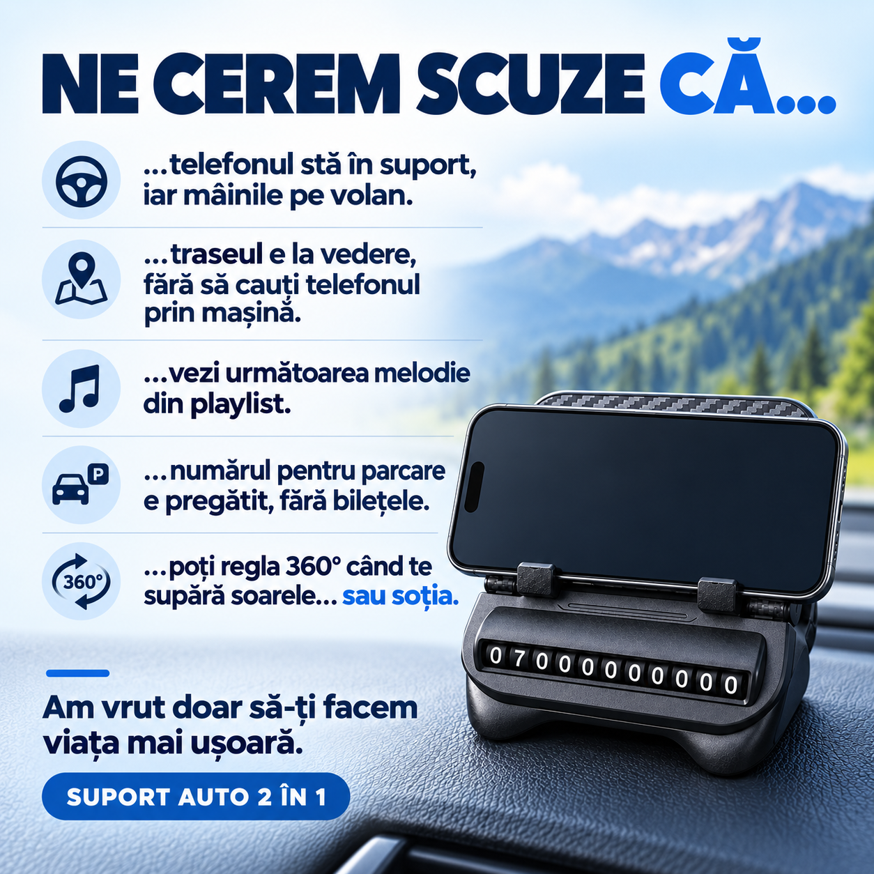 Suport auto 360°